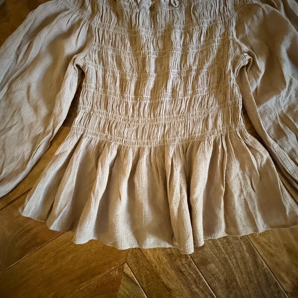 Elegant Cocoa Colored Smocked Women's Top 
By Paper Moon